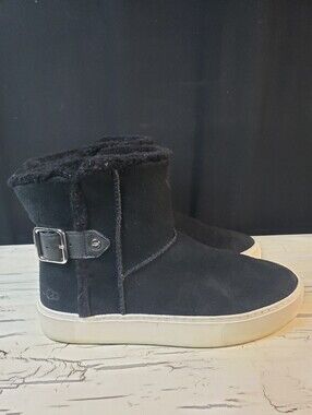 UGG 'Aika' Mid-High Sneaker Boot in Black - Women's 8.5